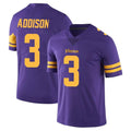 Tocy MN.Vikings #3 Jordan Addison Player Purple Limited Color Rush Home Game Stitched Jerseys