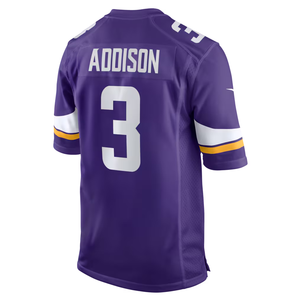 tocy MN.Vikings #3 Jordan Addison Purple Game Stitched Jerseys