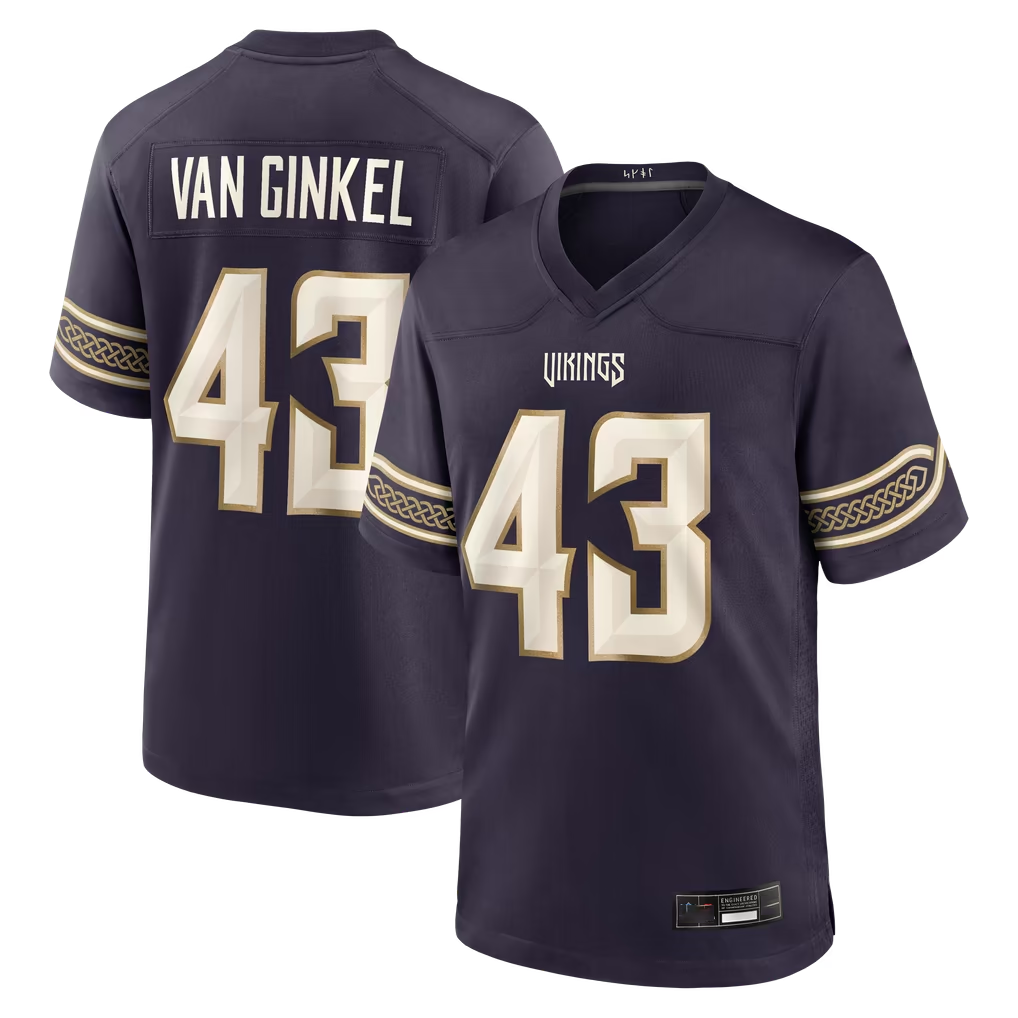 Tocy MN.Vikings #43 Andrew Van Ginkel Purple 2026 Rivalries Collection Game Stitched Jerseys