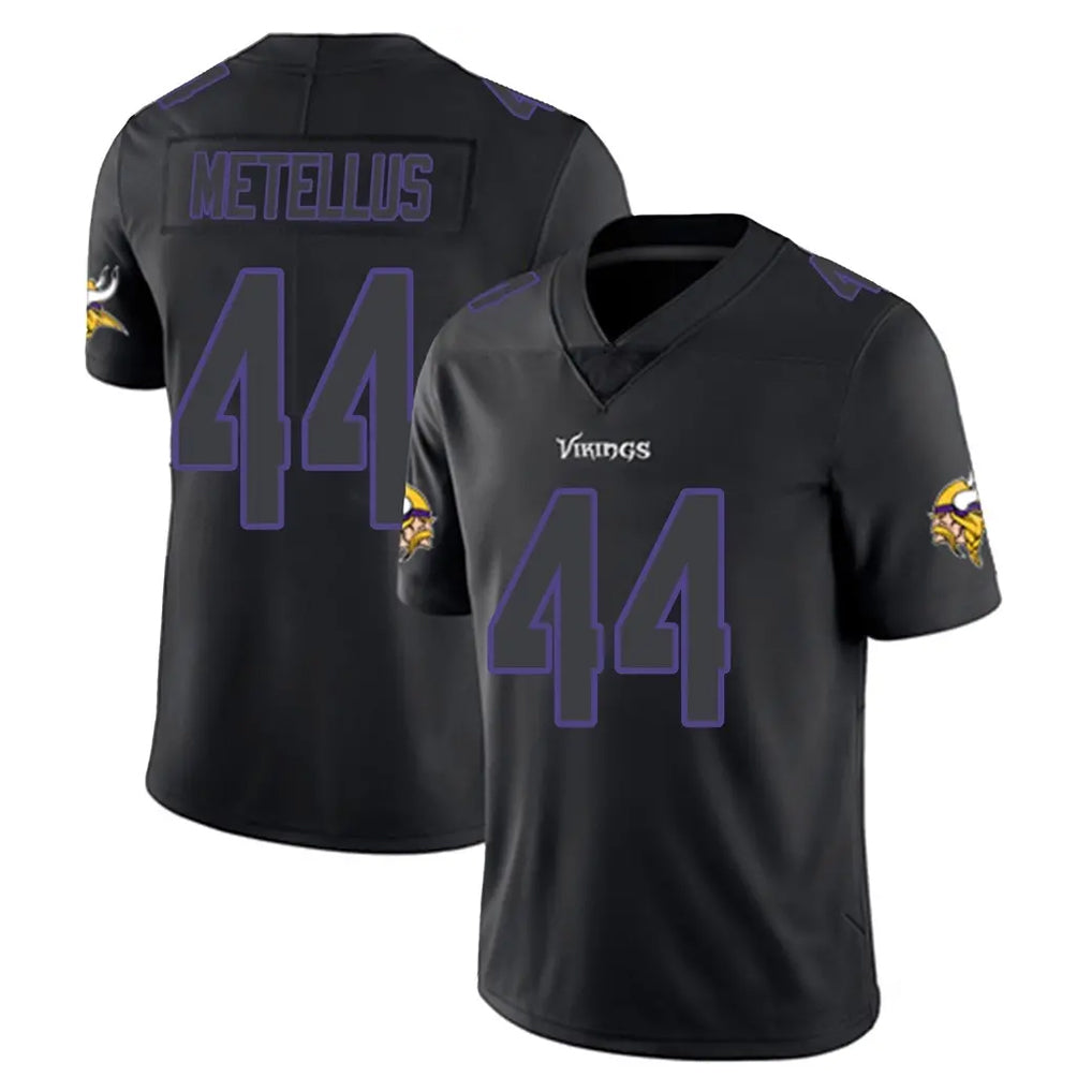 Tocy MN.Vikings #44 Josh Metellus Player Black Impact LImited Home Game Stitched Jerseys