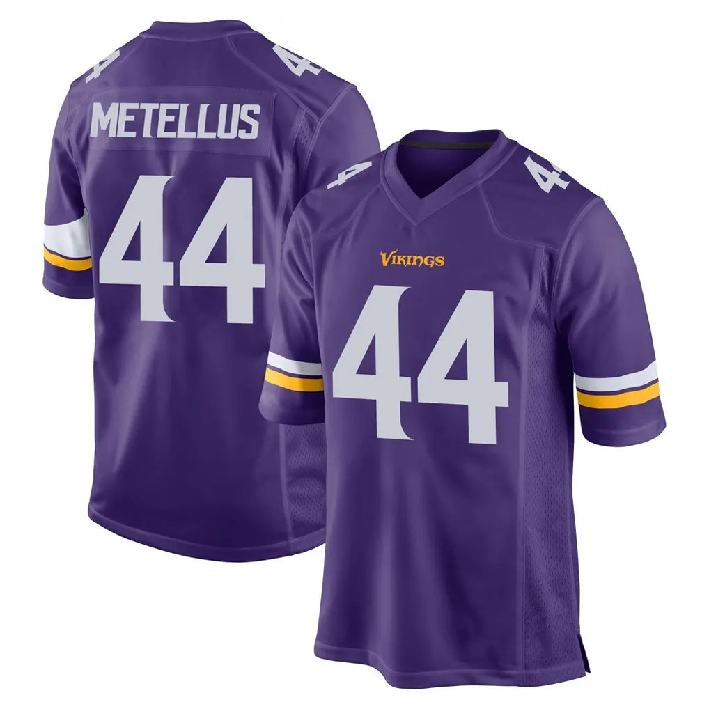 Tocy MN.Vikings #44 Josh Metellus Player Purple Home Game Stitched Jerseys