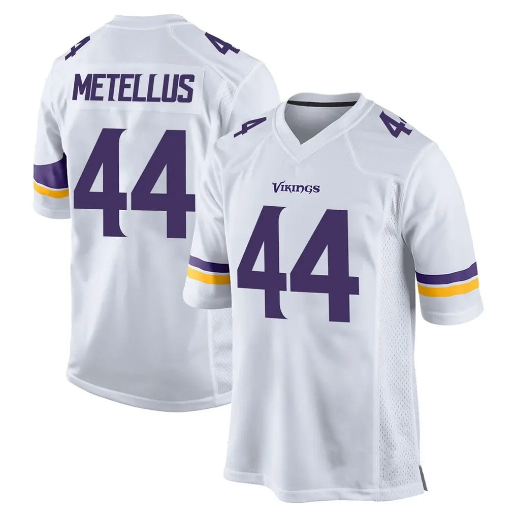 Tocy MN.Vikings #44 Josh Metellus Player White Home Game Stitched Jerseys
