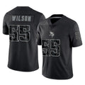 Tocy MN.Vikings #55 Eric Wilson Player Black Reflective LImited Home Game Stitched Jerseys
