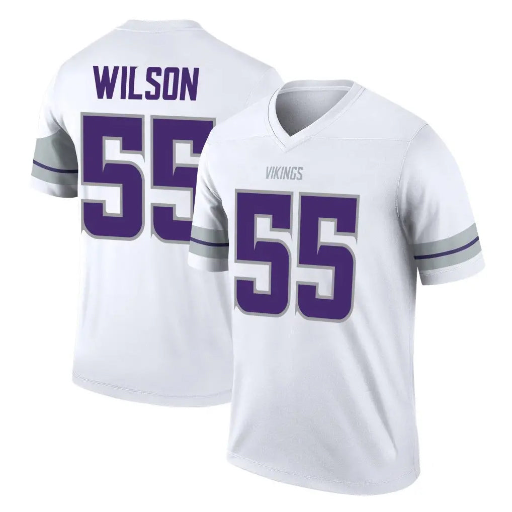 Tocy MN.Vikings #55 Eric Wilson Player White Alternate Legend Home Game Stitched Jerseys