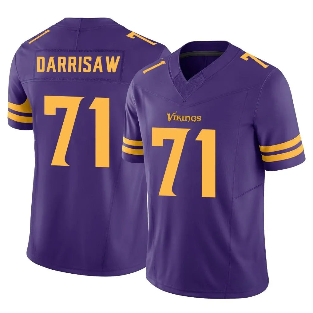 Tocy MN.Vikings #71 Christian Darrisaw Player Purple Limited Alternate Vapor F.U.S.E. Home Game Stitched Jerseys