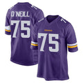 Tocy MN.Vikings #75 Brian O'Neill Player Purple Home Game Stitched Jerseys