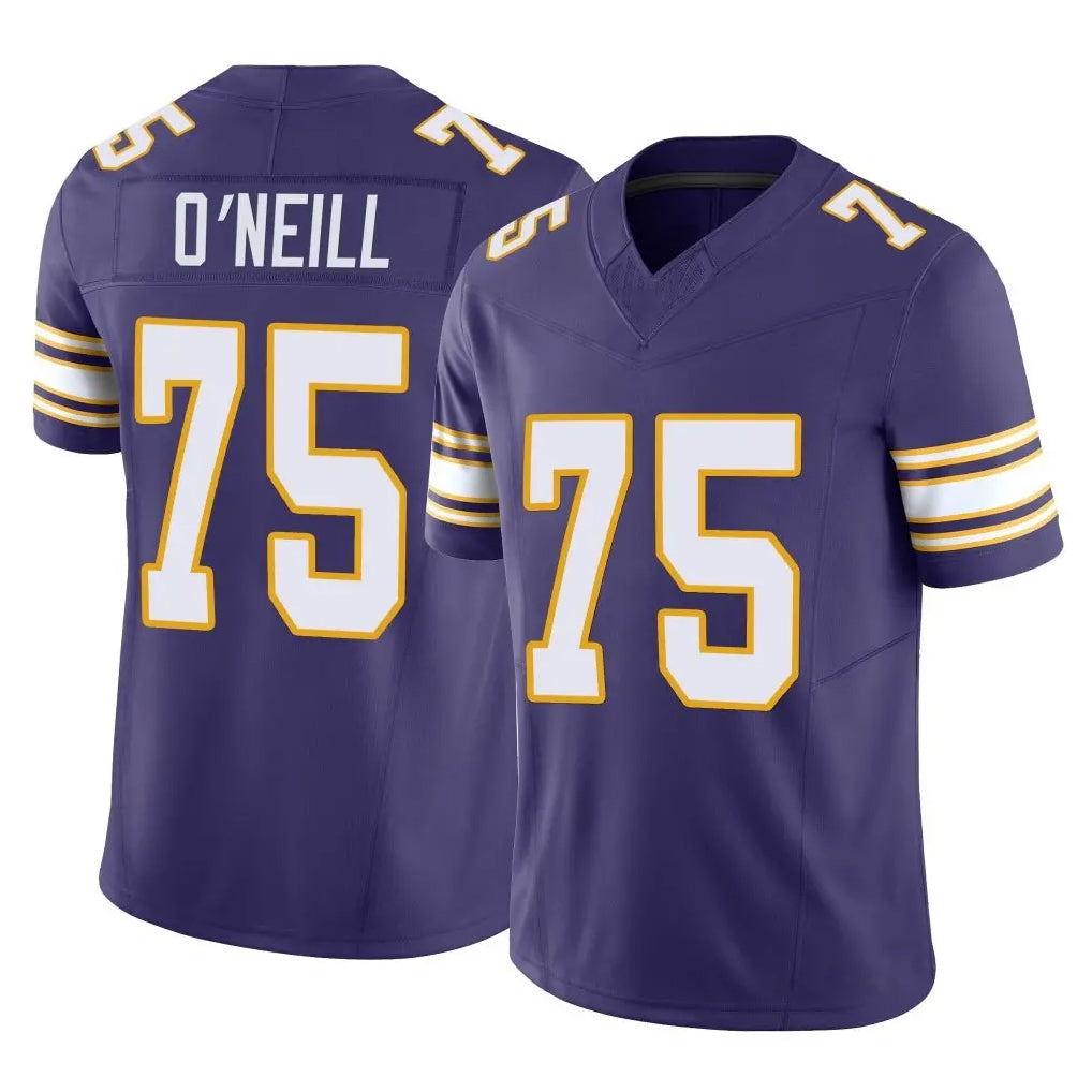 Tocy MN.Vikings #75 Brian O'Neill Player Purple Limited Classic Vapor F.U.S.E. Home Game Stitched Jerseys