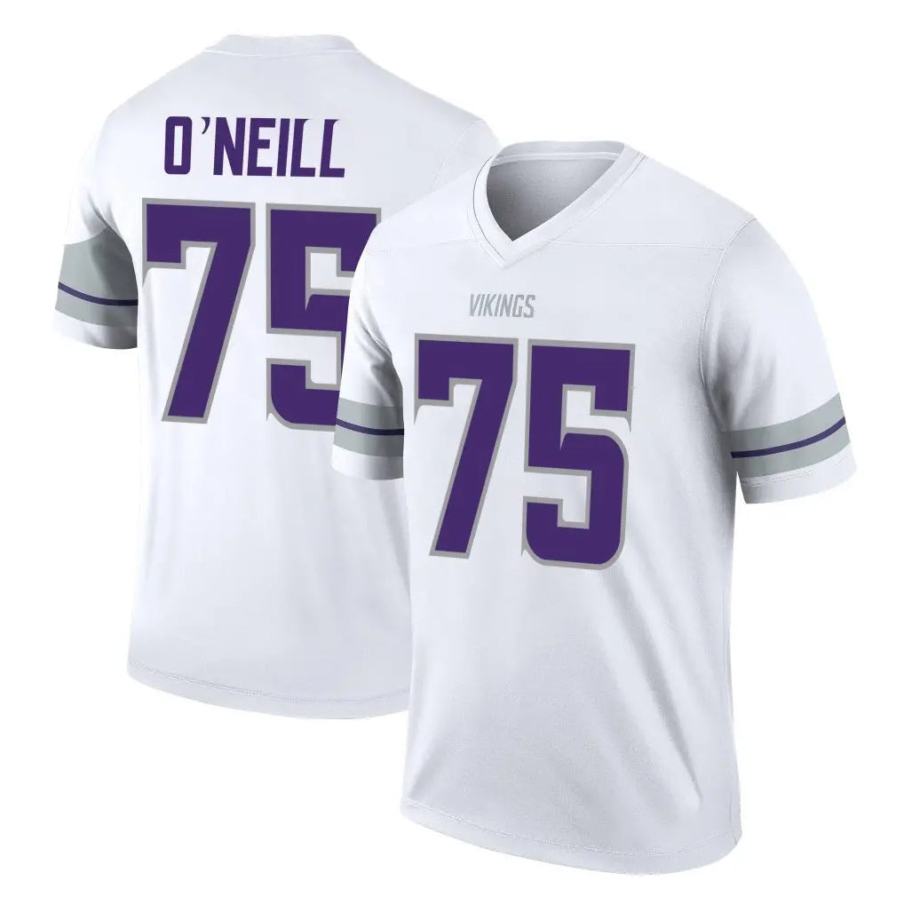 Tocy MN.Vikings #75 Brian O'Neill Player White Alternate Legend Home Game Stitched Jerseys