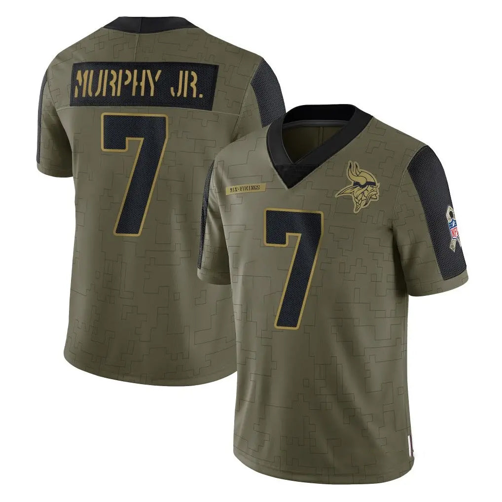 Tocy MN.Vikings #7 Byron Murphy Jr. Player Olive Salute To Service Limited Game Stitched Jerseys