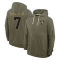 Tocy MN.Vikings #7 Byron Murphy Jr. Player Olive Salute to Service Pullover Hoodies Limited Stitched Jerseys