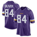 Tocy MN.Vikings #84 Josh Oliver Player Purple Home Game Stitched Jerseys