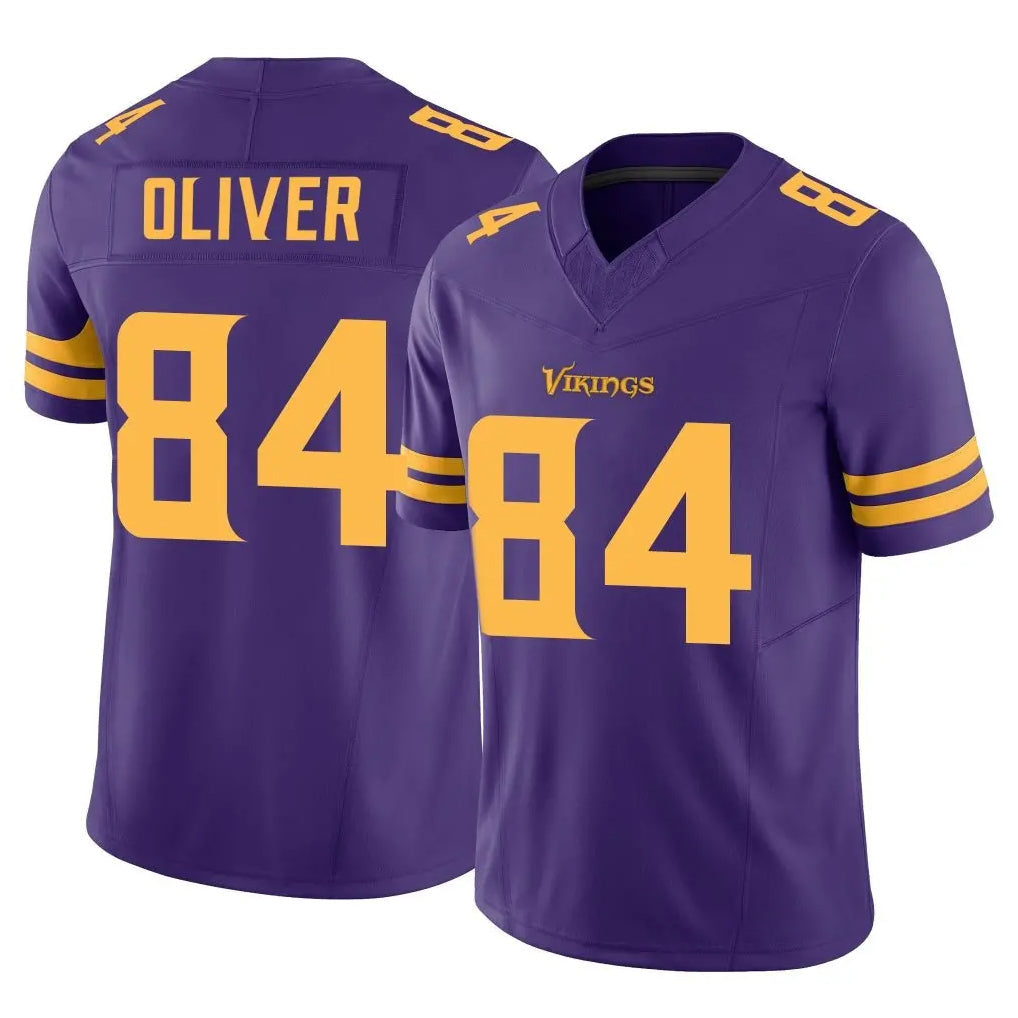 Tocy MN.Vikings #84 Josh Oliver Player Purple Limited Alternate Vapor F.U.S.E. Home Game Stitched Jerseys