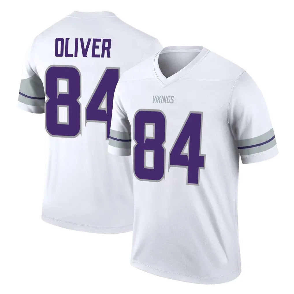 Tocy MN.Vikings #84 Josh Oliver Player White Alternate Legend Home Game Stitched Jerseys