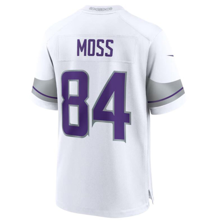tocy MN.Vikings #84 Randy Moss White Alternate Retired Player Game Jersey American Stitched Jersey