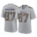 Tocy MN.Vikings #87 T.J. Hockenson Player Gray Atmosphere Fashion Home Game Stitched Jerseys
