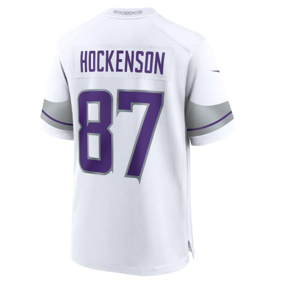tocy MN.Vikings #87 T.J. Hockenson White Alternate Game Player Jersey American Stitched Jersey
