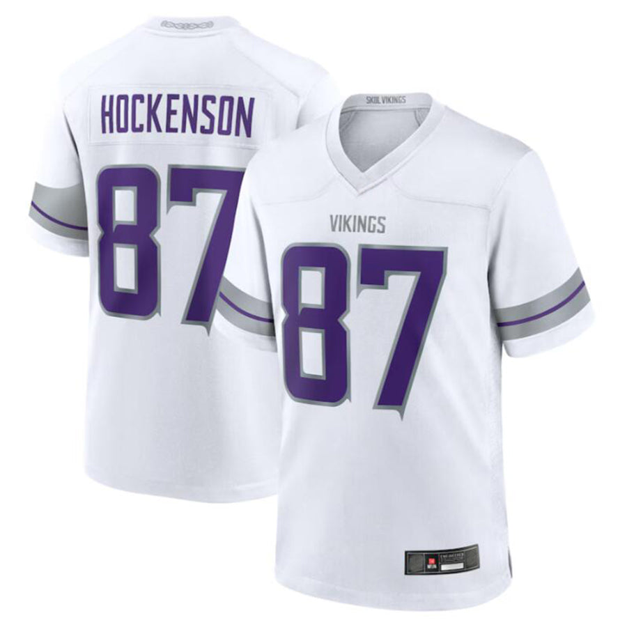 tocy MN.Vikings #87 T.J. Hockenson White Alternate Game Player American Stitched Jerseys