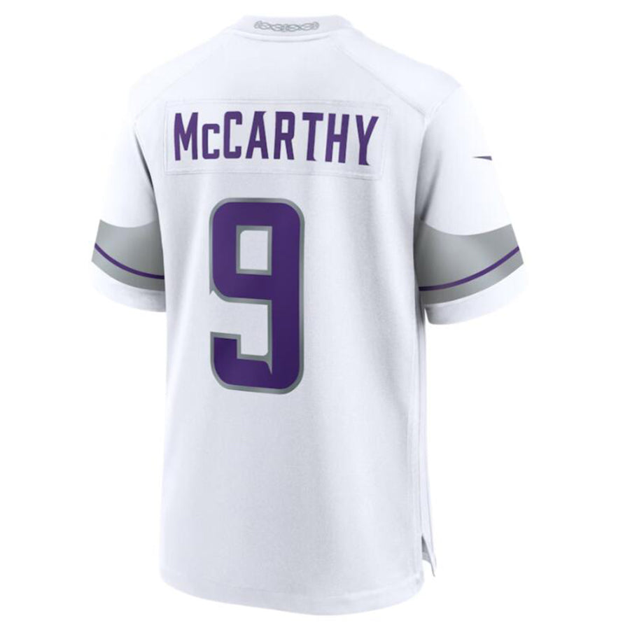 tocy MN.Vikings #9 J.J. McCarthy White Alternate Game Player Jersey American Stitched Jersey