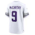 tocy MN.Vikings #9 J.J. McCarthy White Alternate Game Player Jersey American Stitched Jersey