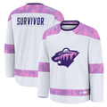 Tocy M.Wild White Hockey Fights Cancer Survivor Practice Jerseys