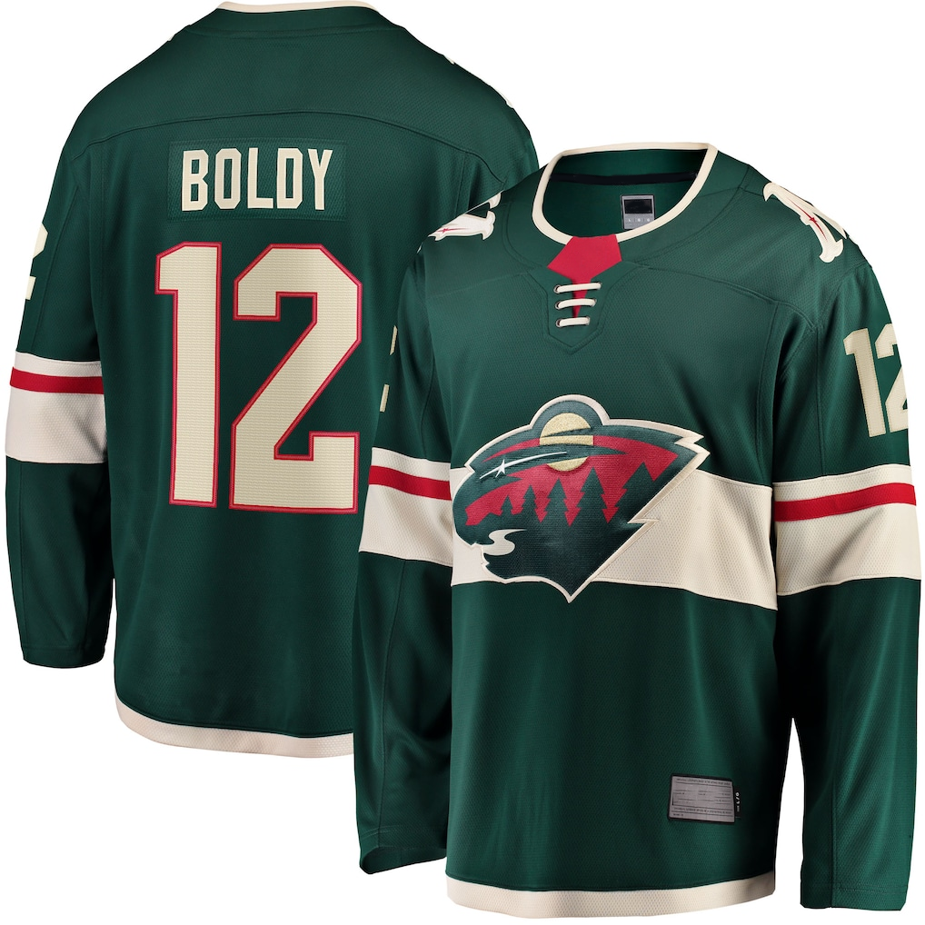Tocy M.Wild #12 Matthew Boldy Green Home Breakaway Player Jerseys