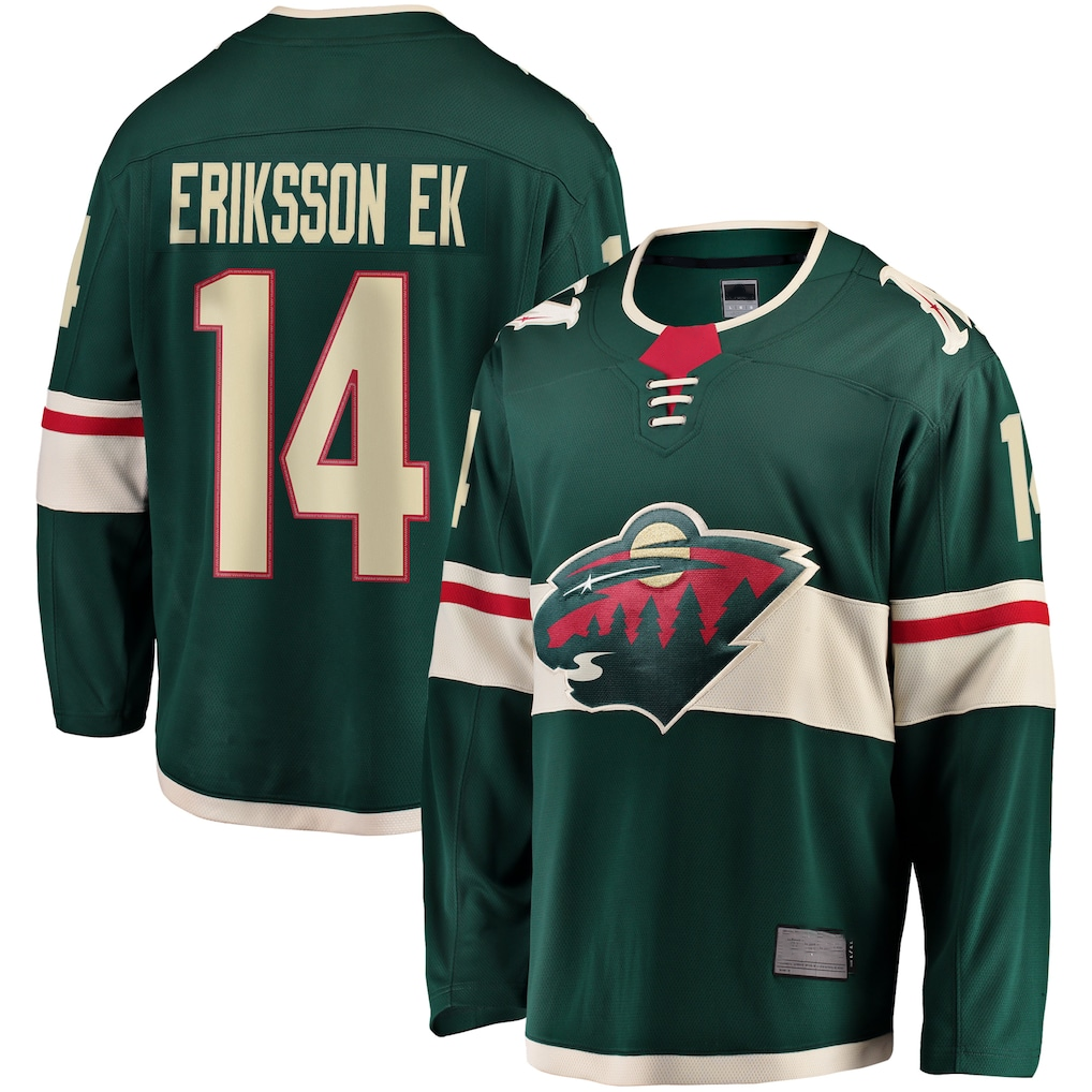 Tocy M.Wild #14 Joel Eriksson Ek Green Breakaway Jerseys