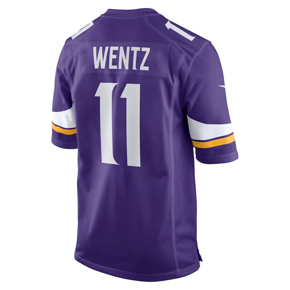 tocy MN.Vikings #11 Carson Wentz Purple Team Game Stitched Jerseys