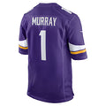 tocy MN.Vikings #1 Kyler Murray Purple Game Stitched Jerseys
