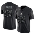 tocy MN.Vikings #22 Harrison Smith Player Black REFLECTIVE Limited Stitched Jerseys