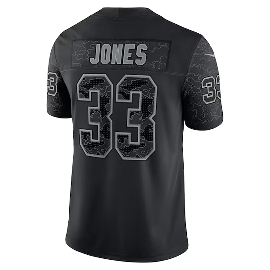 tocy MN.Vikings #33 Aaron Jones Player Black REFLECTIVE Limited Stitched Jerseys