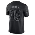 tocy MN.Vikings #33 Aaron Jones Player Black REFLECTIVE Limited Stitched Jerseys