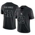 tocy MN.Vikings #43 Andrew Van Ginkel Player Black REFLECTIVE Limited Stitched Jerseys