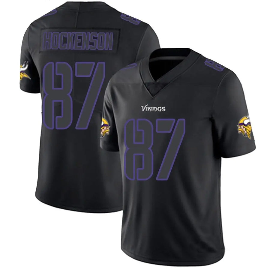 tocy MN.Vikings #87 T.J. Hockenson Player Limited Black Impact Game Stitched Jerseys