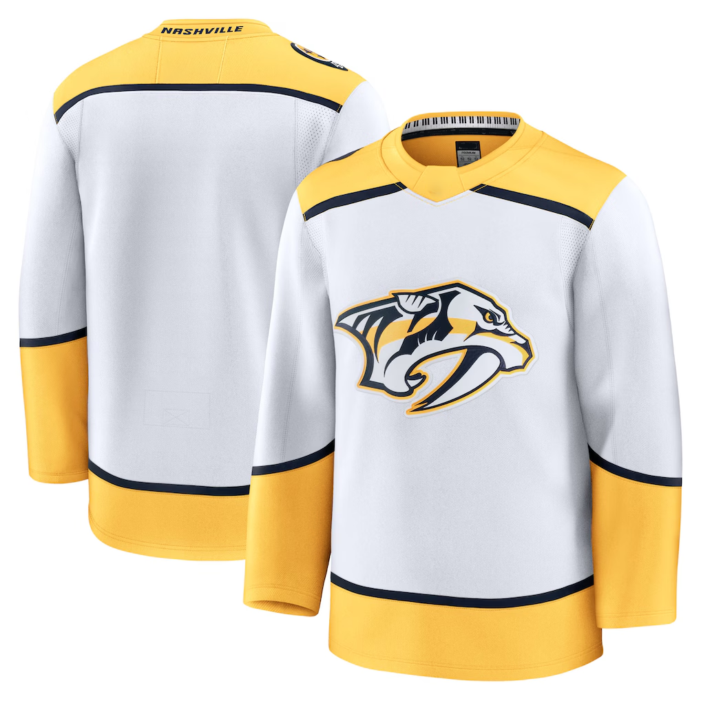 Tocy N.Predators White Away Premium Jerseys