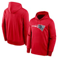 Tocy NE.Patriots Red LOGO Pullover Hoodies Home Game Blank Player Stitched Jerseys