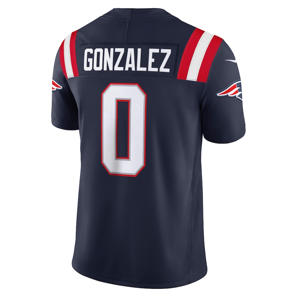 tocy NE.Patriots #0 Christian Gonzalez Navy Team Vapor F.U.S.E. Stitched Limited Jerseys