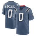 tocy NE.Patriots #0 Christian Gonzalez Player Storm Blue Rivalries Collection Game Stitched Jerseys