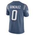 tocy NE.Patriots #0 Christian Gonzalez Player Storm Blue Rivalries Collection Limited Stitched Jersey