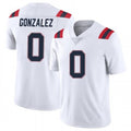 Tocy NE.Patriots #0 Christian Gonzalez Player White Vapor Untouchable Home Game Stitched Jerseys