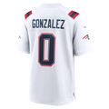tocy NE.Patriots #0 Christian Gonzalez White Game Stitched Jerseys