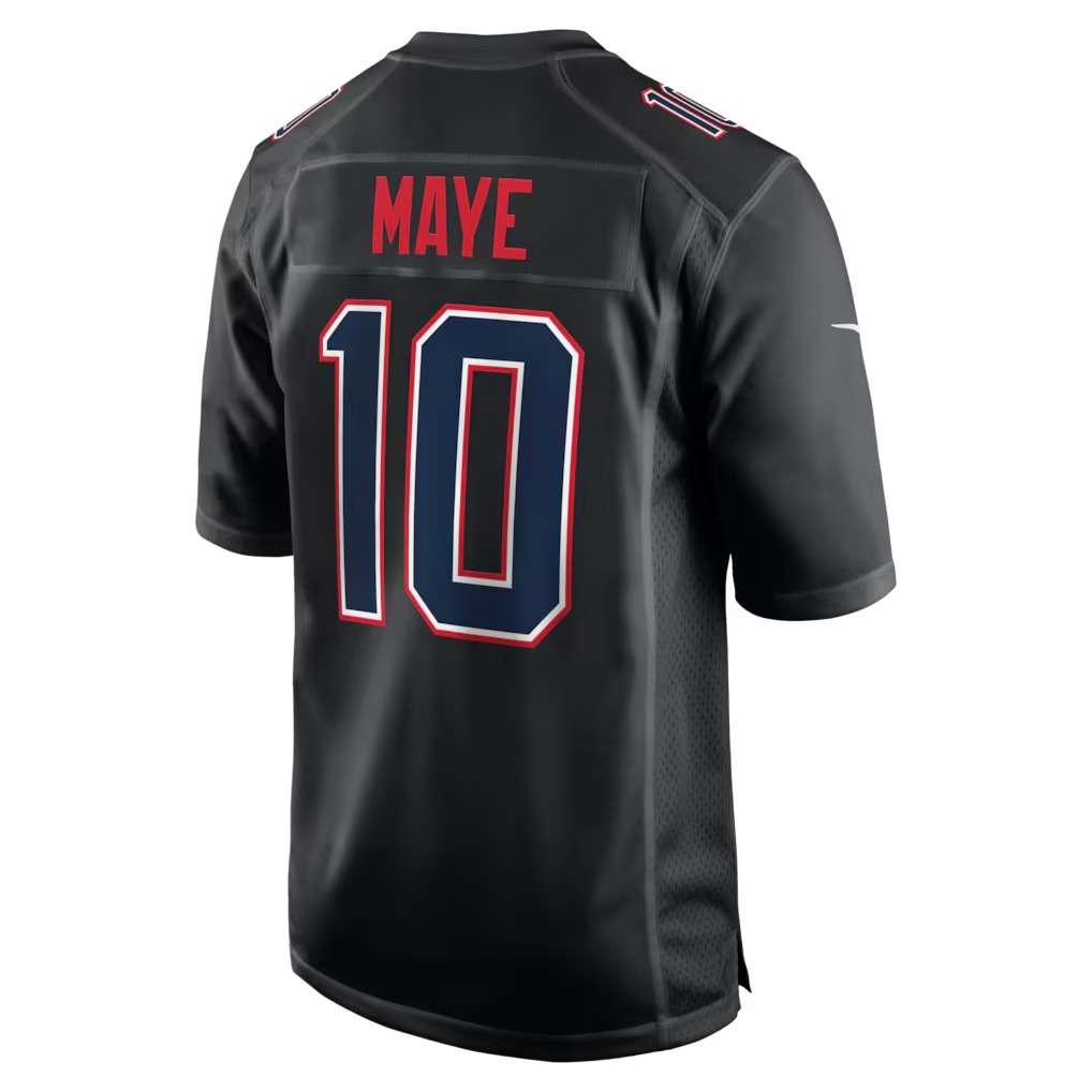 tocy NE.Patriots #10 Drake Maye Carbon Black Fashion Game Stitched Jerseys