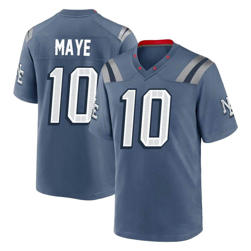 Tocy NE.Patriots #10 Drake Maye Player Blue Rivalries Collection Home Game Stitched Jerseys