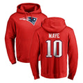 Tocy NE.Patriots #10 Drake Maye Player Red LOGO Pullover Hoodies Home Game Stitched Jerseys