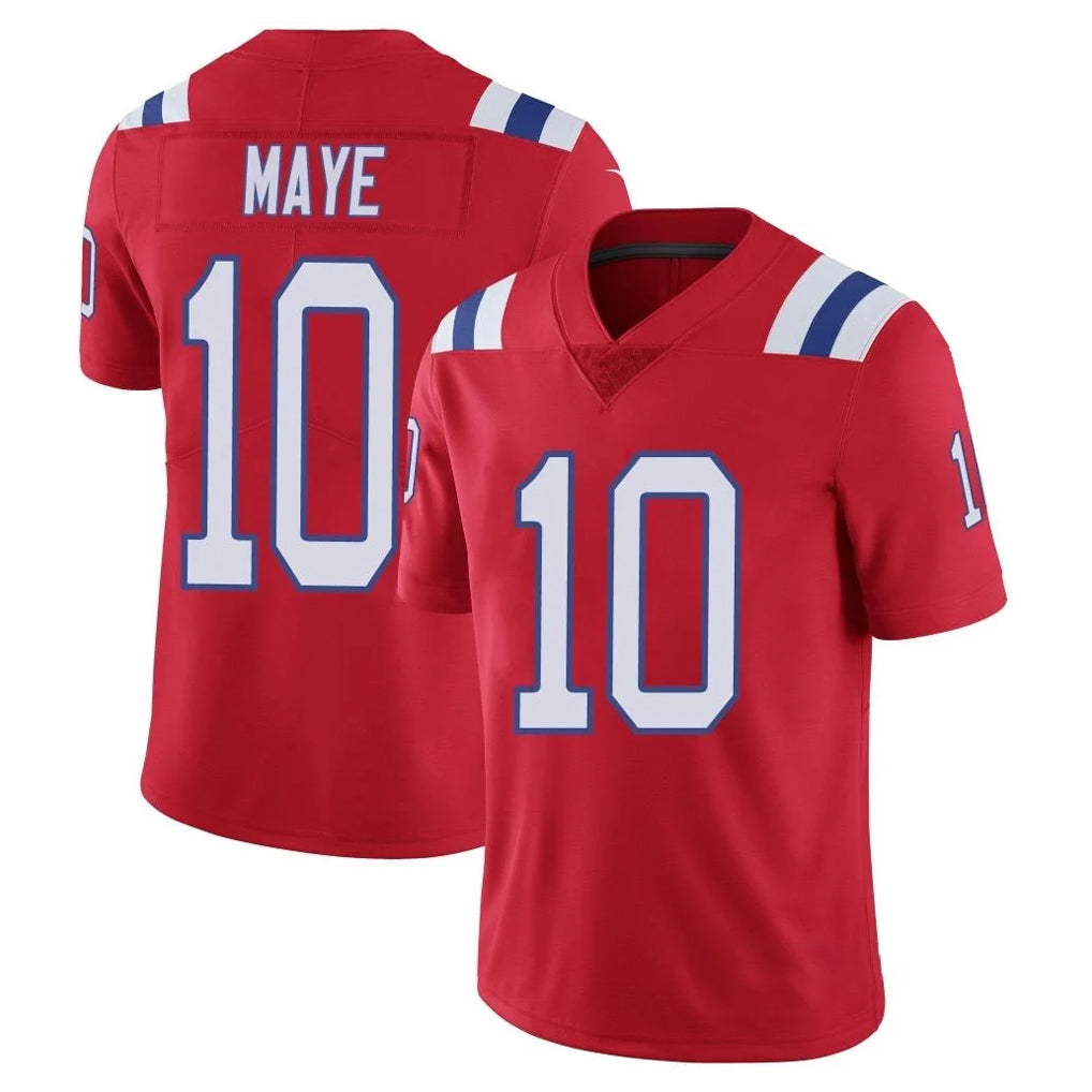 Tocy NE.Patriots #10 Drake Maye Player Red Vapor Untouchable Home Game Stitched Jerseys