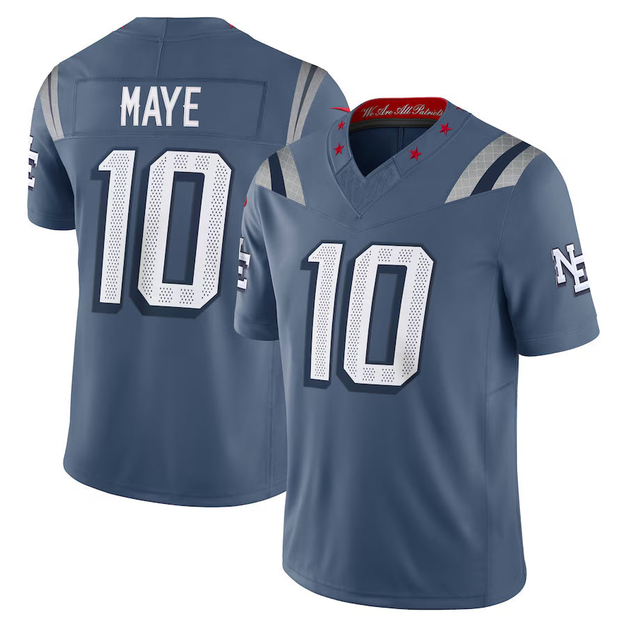 tocy NE.Patriots #10 Drake Maye Player Storm Blue Rivalries Collection Limited Stitched Jerseys