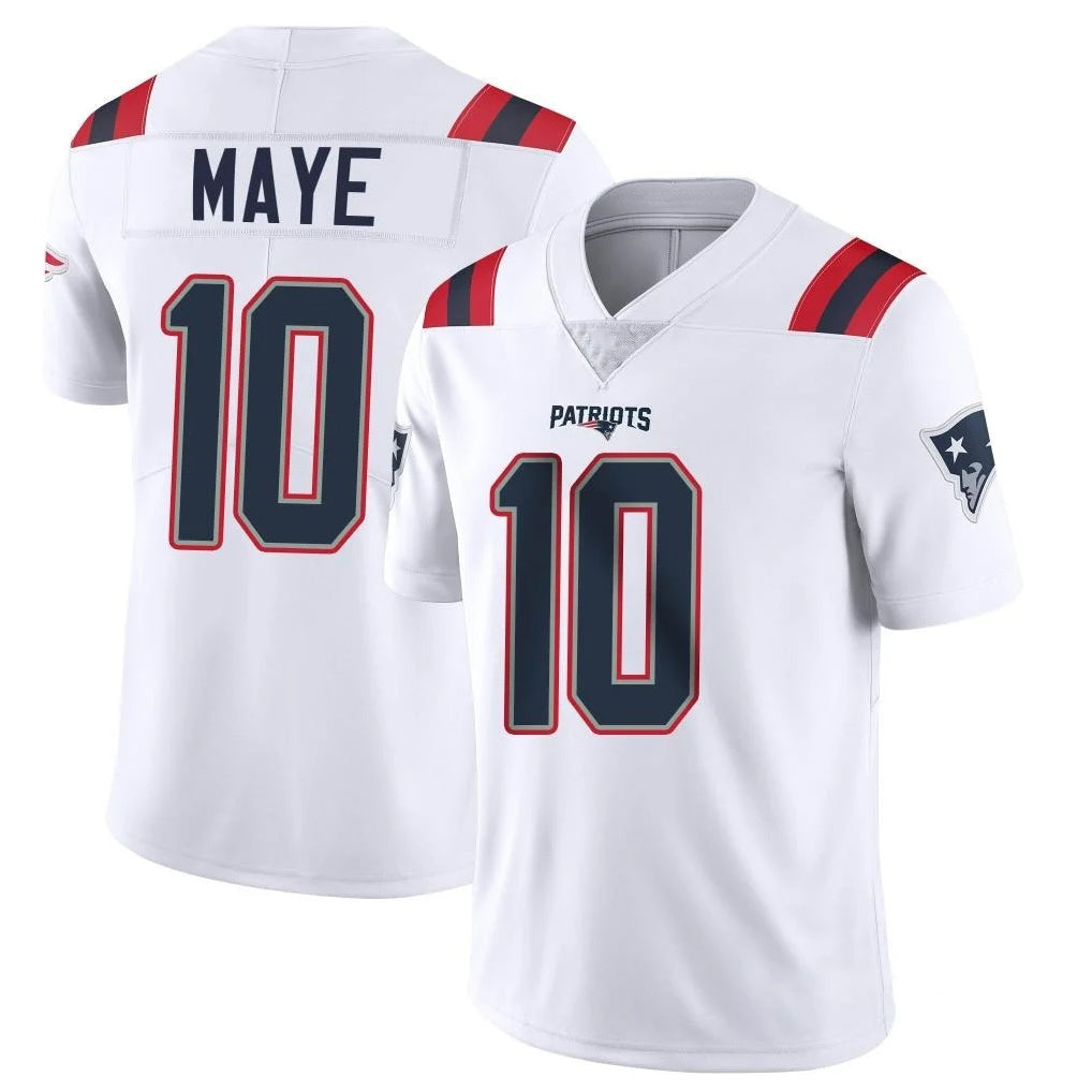 Tocy NE.Patriots #10 Drake Maye Player White Vapor Untouchable Home Game Stitched Jerseys