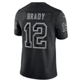 tocy NE.Patriots #12 Tom Brady Player Black Reflective Limited Stitched Jerseys