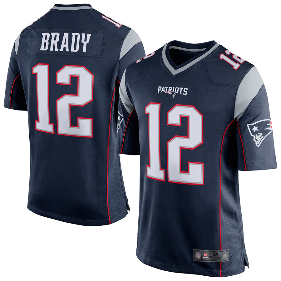 tocy NE.Patriots #12 Tom Brady Player Navy Blue Game Stitched Jerseys