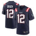 tocy NE.Patriots #12 Tom Brady Player Navy Game Replica Stitched Jerseys