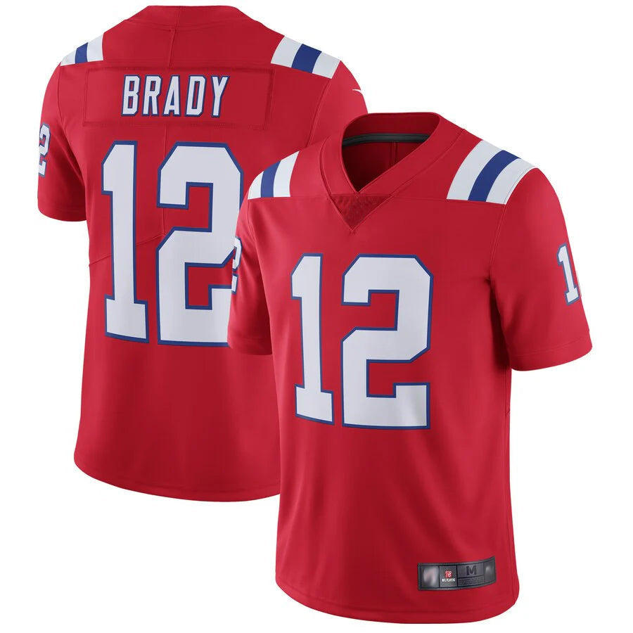 tocy NE.Patriots #12 Tom Brady Player Red Home Limited Stitched Jerseys